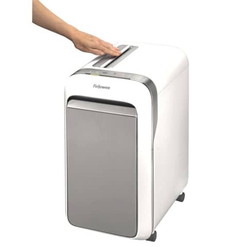 Distruggidocumenti uso moderato Fellowes LX221 - P-5 - 30 L - taglio a microframmenti 2x12 mm - bianco 5050501